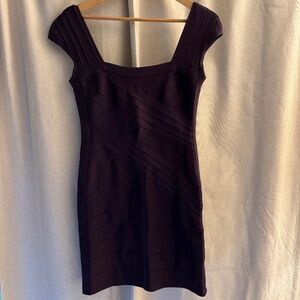 Herve Leger Bandage Dress in Plum (M)